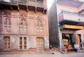 Carved walls of historical mansion Haveli Royalty Free Stock Photo