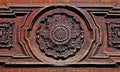 Carved wood, church door detail, Rio de Janeiro, Brazil Royalty Free Stock Photo