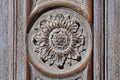 Carved wood, church door detail, Rio Royalty Free Stock Photo