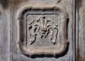 Carved wood, church door detail, Rio Royalty Free Stock Photo