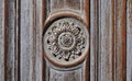 Carved wood, church door detail, Rio Royalty Free Stock Photo