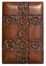 Carved wood decorative floral panel Royalty Free Stock Photo