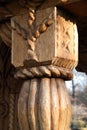 Carved wood detail