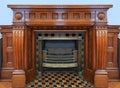 carved wood mantlepiece Royalty Free Stock Photo