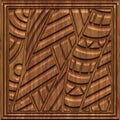 Carved wood panel seamless texture