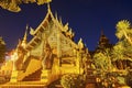 Outstanding facade of Bhuridatto Viharn of Wat Chedi Luang, Chiang Mai, Thailand