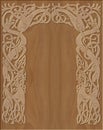 Carved wooden frame celtic style