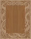 Carved wooden frame celtic style