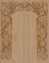 Carved wooden frame celtic style