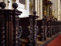 Carved Wooden Pews in Krems Austria Church