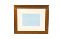 Carved wooden picture frame the white background Royalty Free Stock Photo