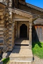 Carved wooden porch. Royalty Free Stock Photo