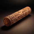 Modern Carved Wooden Rolling Pin With Intricate Patterns
