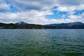 Carvin Cove Reservoir and Bushy Mountain a Winter View Royalty Free Stock Photo