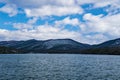 Carvin Cove Reservoir and Tinker Mountain a Winter View Royalty Free Stock Photo