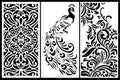 Carving and bird vector design modern vector part 20 Royalty Free Stock Photo