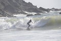 Carving the Cold Pacific, La Push Beach, Washington Royalty Free Stock Photo