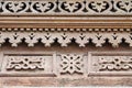 The carving decorative element of the the wooden house. Irkutsk streets, Russia