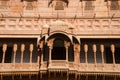 Carving details of the balcony located at the Junagarh Fort, Bikaner, Rajasthan, India