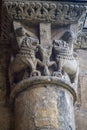 Carving details of churches in SW France