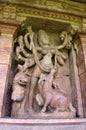 Carving details on the inner wall of Durga Temple, AihoÃ¡Â¸Bagalkot, Karnataka, India. Lies to the east of Pattadakal, along Royalty Free Stock Photo