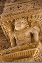 Carving details on the inner wall of the Sun Temple. Built in 1026 - 27 AD during the reign of Bhima I of the Chaulukya dynasty, M