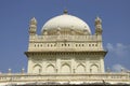 Carving details on outer wall of the Gumbaz, Muslim Mausoleum of Sultan Tipu And His Relatives, Srirangapatna, Karnataka,