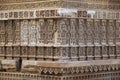 Carving details on the outer wall of a Masjid near Dada Hari stepwell, Asarwa, Ahmedabad, Gujarat, India