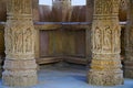 Carving details on outer wall of the Sun Temple. Built in 1026 - 27 AD during the reign of Bhima I of the Chaulukya dynasty, Modhe