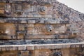 Carving details of Quetzalcoatl Pyramid at Teotihuacan Ruins - Mexico City, Mexico Royalty Free Stock Photo