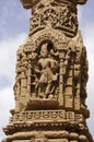 Carving details of the ruins of Kirti Toran, Vadnagar, Gujarat