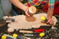 Carving, handmade, primitive technique with hand tools