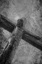 Carving of Jesus on cross