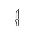 Carving knife line icon