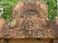 Narashima clawing hiranyakasipu at banteay srei, angkor Royalty Free Stock Photo