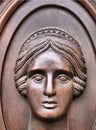 Carving of Pretty Women's Face