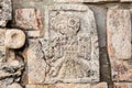 Carving at the ruins of the ancient Mayan city Uxmal, Mexico