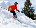 Carving skier Royalty Free Stock Photo