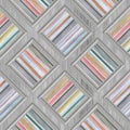 Carving squares pattern on background seamless texture, patchwork pattern, pastel color, wood texture, 3d illustration Royalty Free Stock Photo
