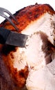 Carving a turkey Royalty Free Stock Photo