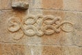 Carving of Twining serpents snakes on the wall of Gomateshwara temple, Vindhyagiri, Shravanbelgola