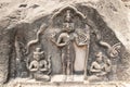 Carving at Wat Phou temple, Laos Royalty Free Stock Photo