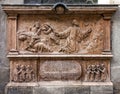 Carving wooden panel, Munich Cathedral, Bavaria, Germany