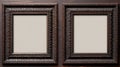 carvings brown picture frame