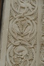 Carvings on columns of Cathedral of St Catherine