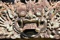 Carvings depicting demons, gods and Balinese mythological deities can be found throughout the Pura Dalem Agung Padangtegal temple