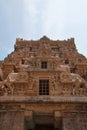 Carvings on Gopura, Keralantakan Tiruvasal, Second entrance gopura, Brihadisvara Temple, Tanjore. View from West.