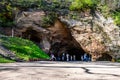 Carvings in Gutmana cave near Sigulda, Latvia