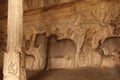 Carvings inside the Unfinished Rock Cave Temple