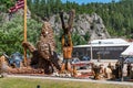 Carvings in Keystone, South Dakota in July Royalty Free Stock Photo